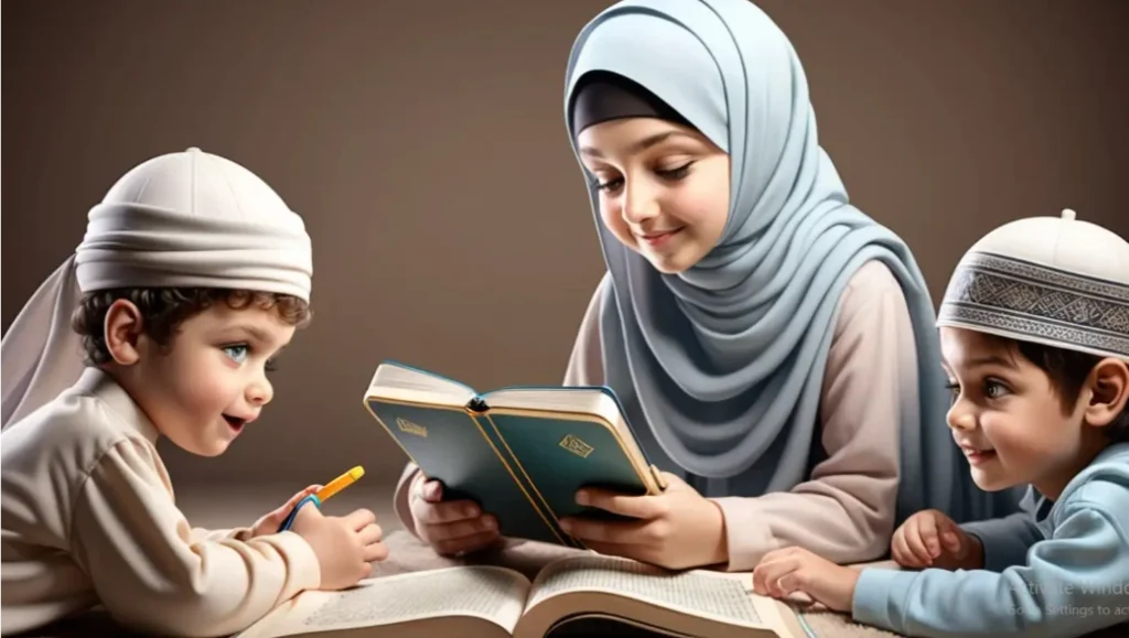 Children reading Quran